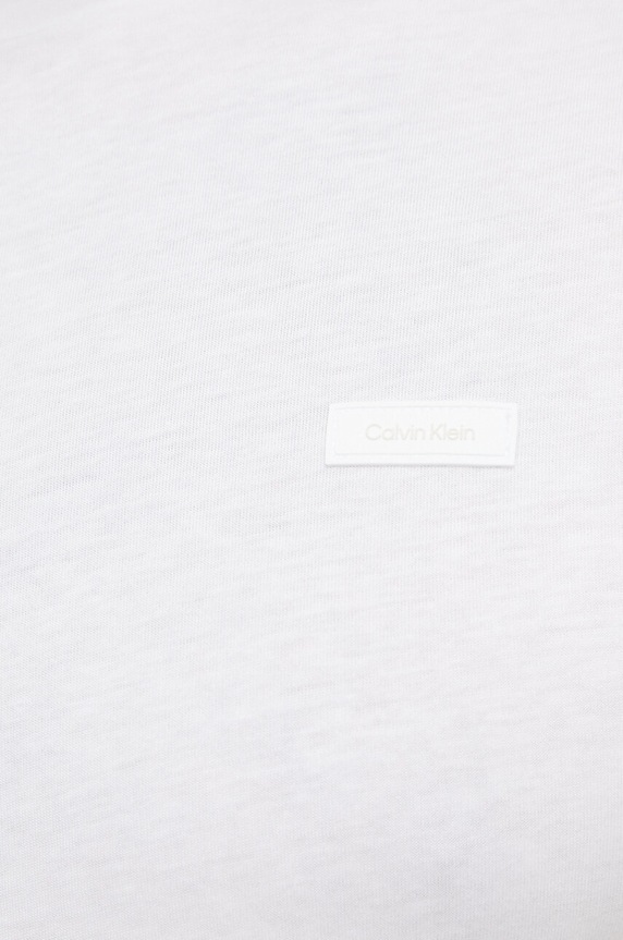 Βαμβακερό μπλουζάκι Calvin Klein λευκό K10K112229