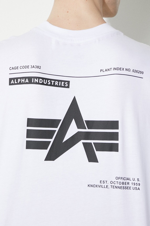 Хлопковая футболка Alpha Industries Logo BP 146507