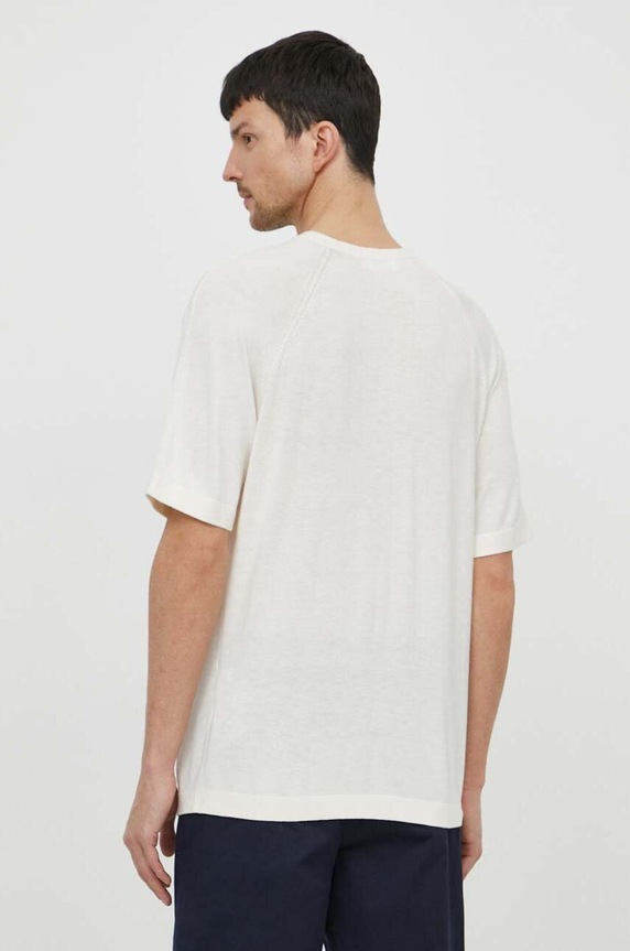 Ruházat Calvin Klein póló selyemkeverékből K10K112852 bézs