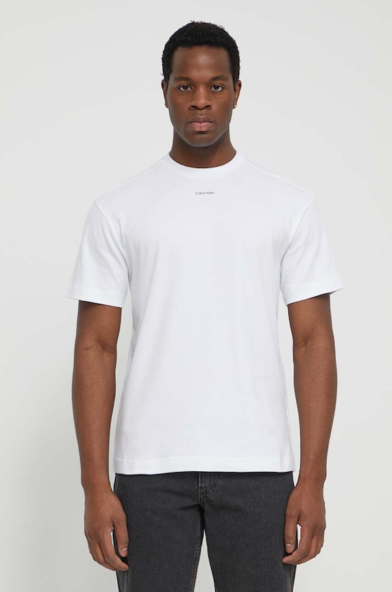 Calvin Klein t-shirt bawełniany K10K112487 biały SS25