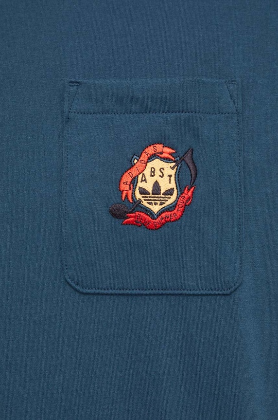 adidas Originals tricou din bumbac IS2919 turcoaz