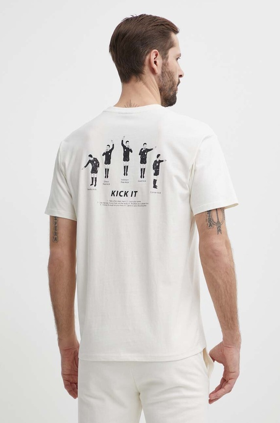 Odzież Hummel t-shirt bawełniany 224018 beżowy