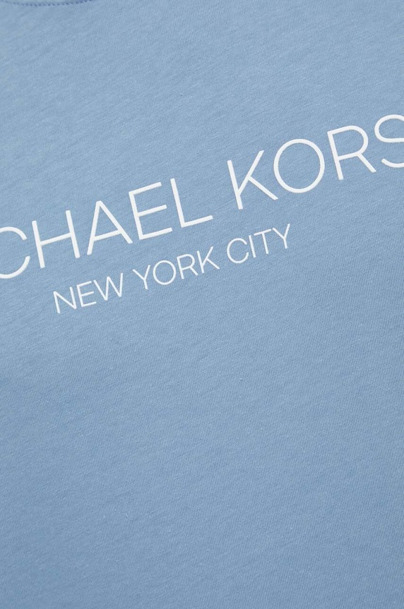 Βαμβακερό μπλουζάκι Michael Kors CS4521H1V2 μπλε