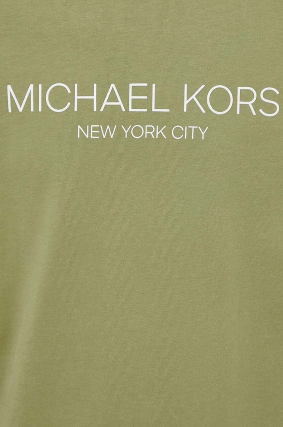 Michael Kors t-shirt bawełniany zielony CS4521H1V2