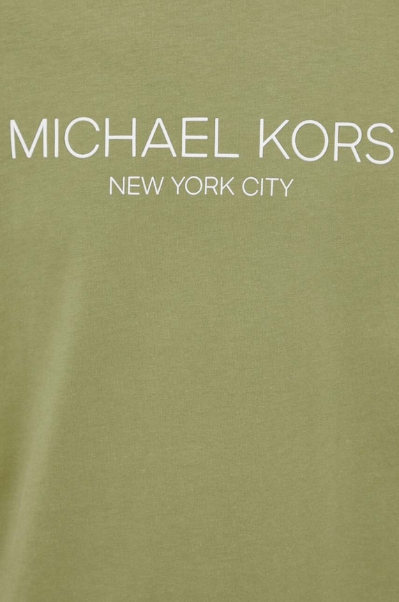 Michael Kors t-shirt bawełniany zielony CS4521H1V2
