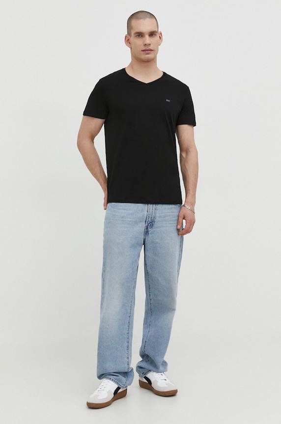 Diesel tricou din bumbac 3-pack 00SHGU.0LIAD negru AW25