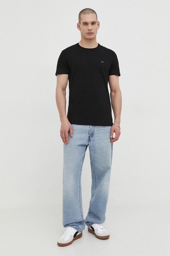 Diesel t-shirt in cotone pacco da 3 00SPDG.0LIAD nero AW25