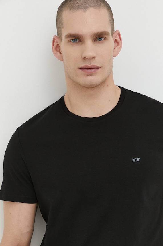 Diesel t-shirt in cotone pacco da 3 nero 00SPDG.0LIAD