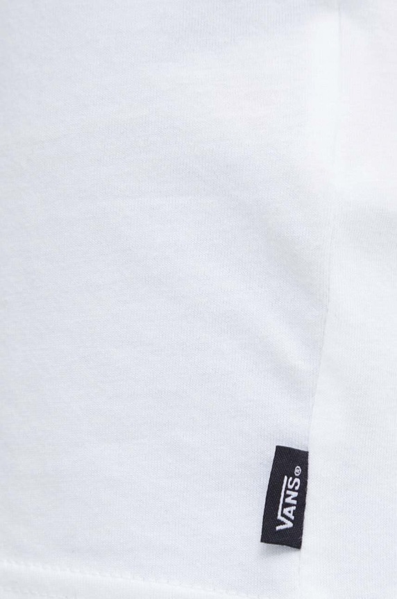 Βαμβακερό μπλουζάκι Vans 3-pack λευκό VN000KHDWHT1
