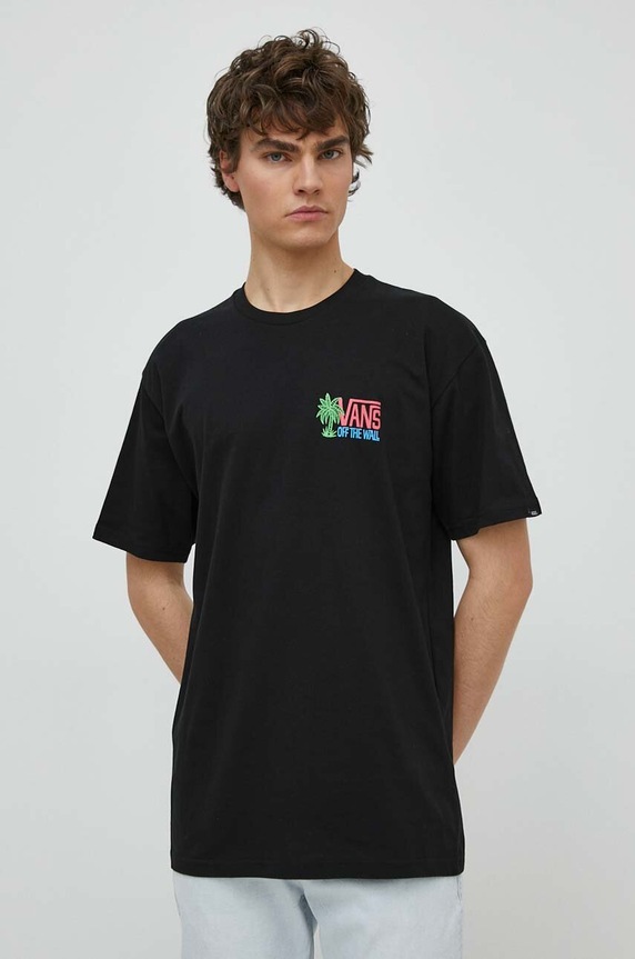 Oblečení Bavlněné tričko Vans VN000G58BLK1 černá