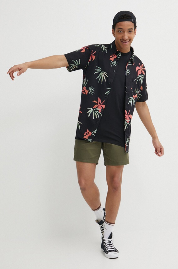 Bavlněné tričko Vans VN000G5MBLK1 černá SS24