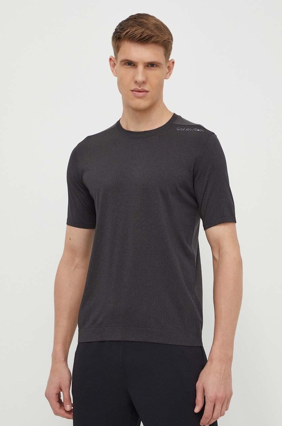 Calvin Klein Performance edzős póló sima fekete 00GMS4K164