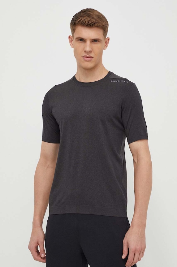 Calvin Klein Performance edzős póló sima fekete 00GMS4K164