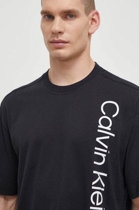 Calvin Klein Performance t-shirt bawełniany nadruk czarny 00GMS4K173