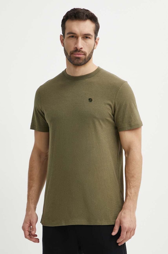 Fjallraven t-shirt Hemp Blend pozostałe zielony F12600215.620