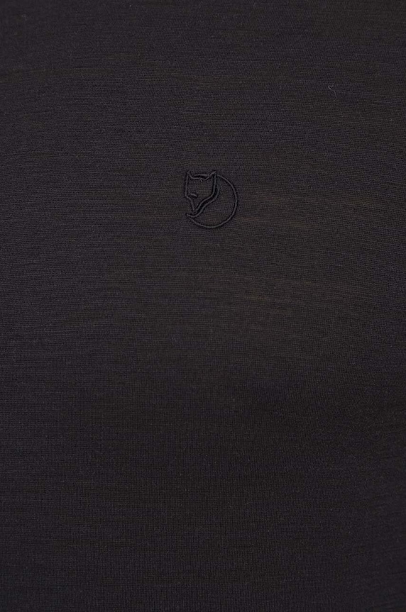 Fjallraven tricou de lana Abisko Wool F87193.550 negru