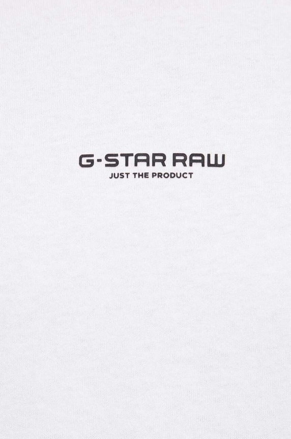 G-Star t-shirt bawełniany D24780.C336 biały