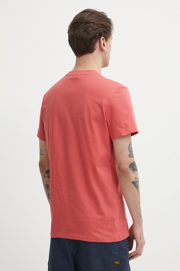 G-Star t-shirt bawełniany D24365.336 różowy SS24