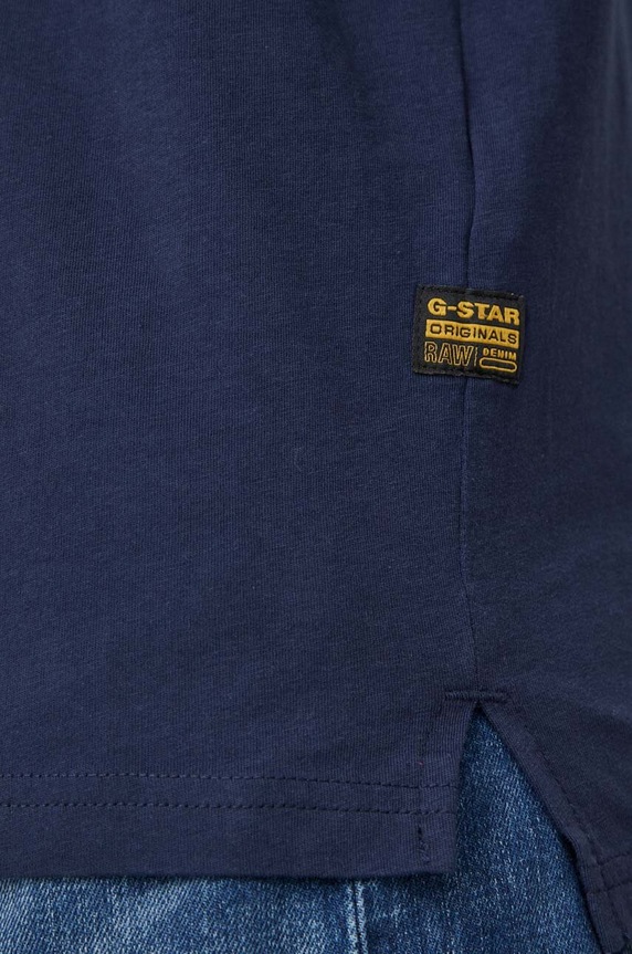 Bavlnené tričko G-Star Nifous D24449.336 tmavomodrá