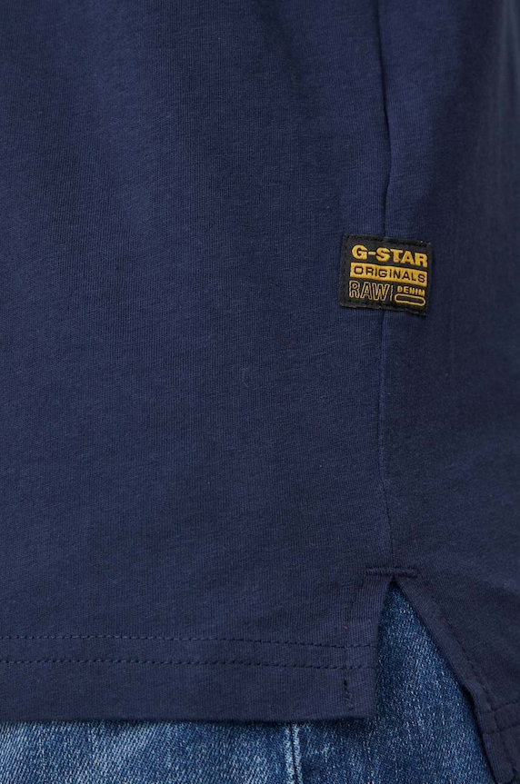 Bavlnené tričko G-Star Nifous D24449.336 tmavomodrá