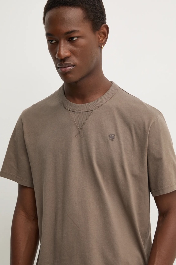 G-Star tricou din bumbac Nifous maro D24449.336