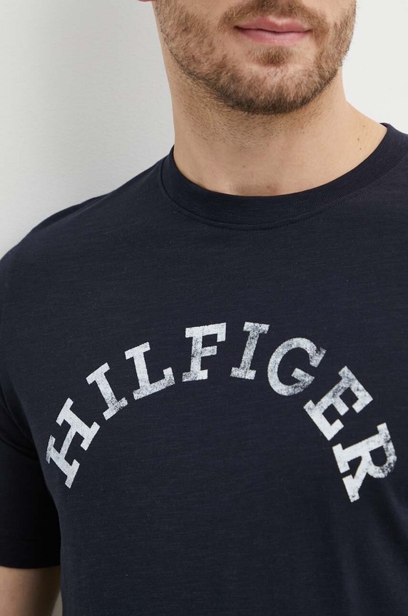 Tommy Hilfiger t-shirt bawełniany MW0MW34432 granatowy