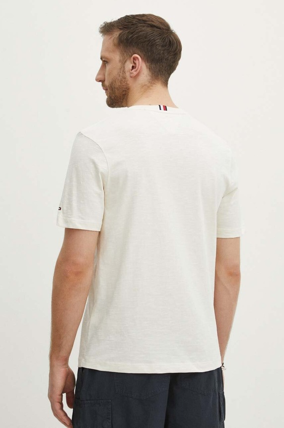 Odzież Tommy Hilfiger t-shirt bawełniany MW0MW34432 beżowy