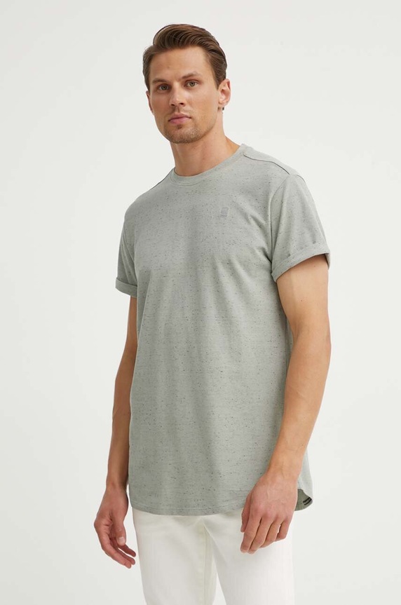 G-Star t-shirt bawełniany z elastanem szary D16396.D565