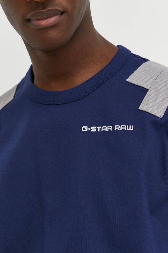 Bavlněné tričko G-Star D24433.C336 modrá