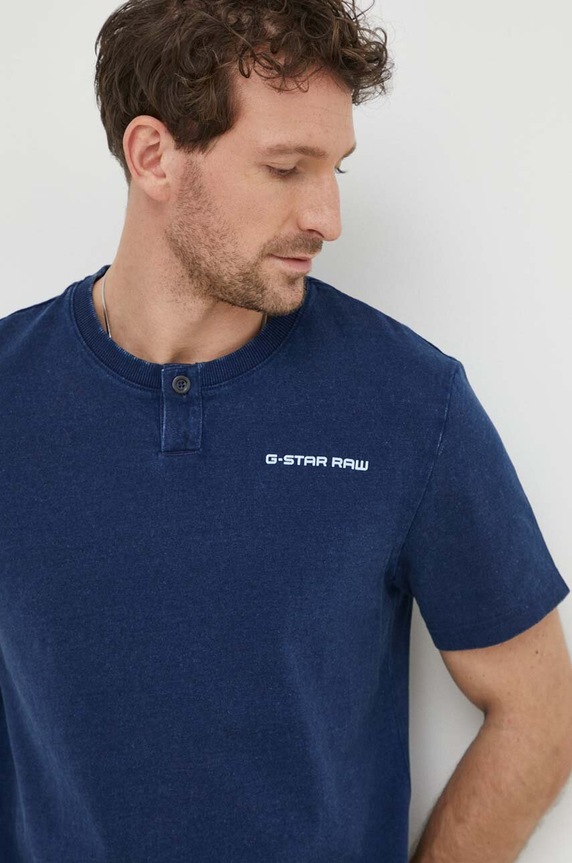 G-Star pamut póló sötétkék D24435.D588