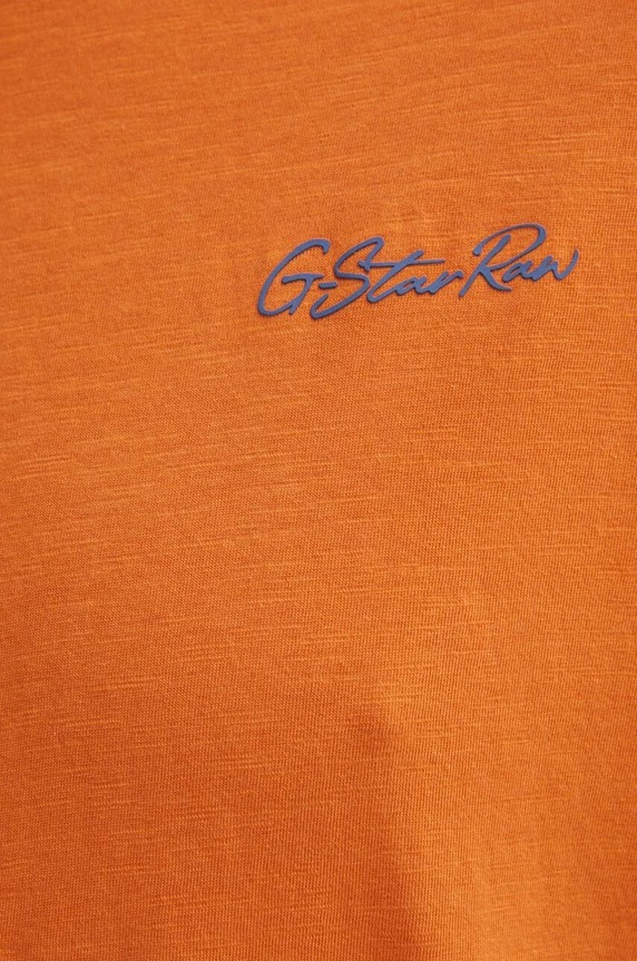 G-Star t-shirt bawełniany D24431.C372 pomarańczowy