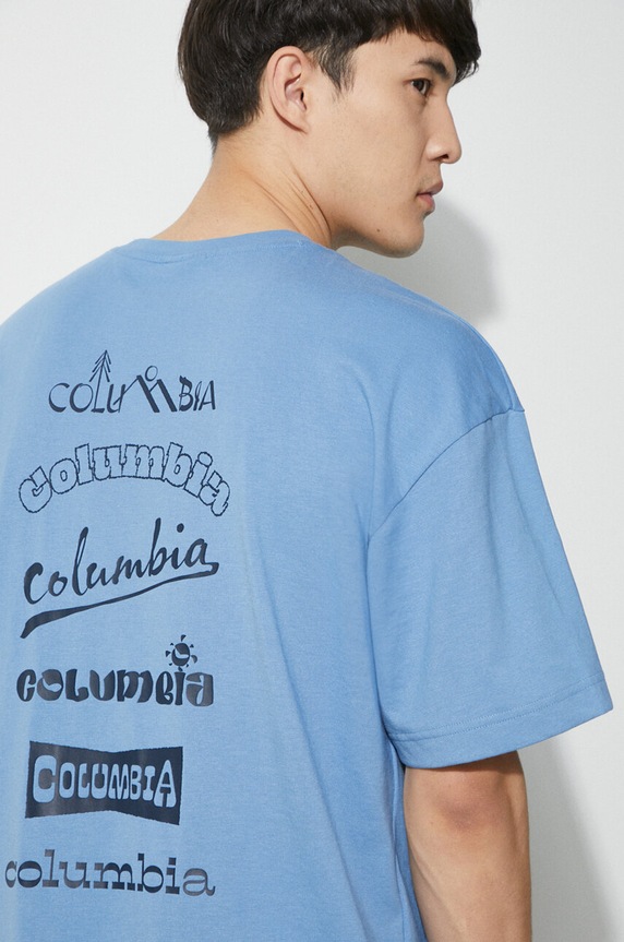 Columbia t-shirt Burnt Lake rilassato blu 2071711