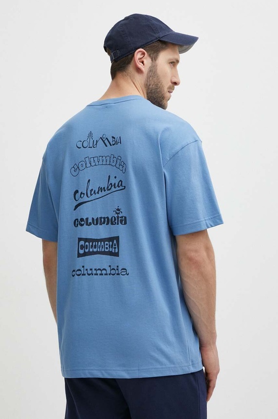 Columbia tricou Burnt Lake albastru 2071711