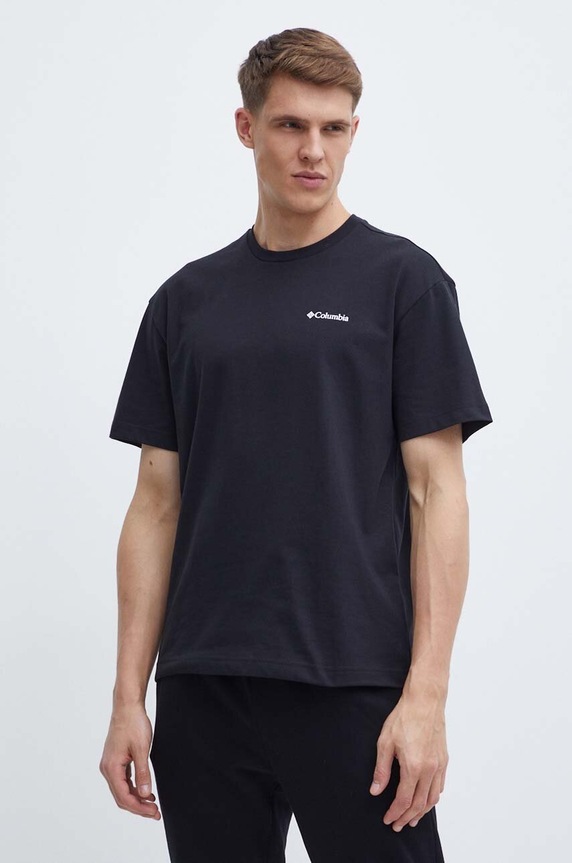 Îmbrăcăminte Columbia tricou Burnt Lake 2071711 negru
