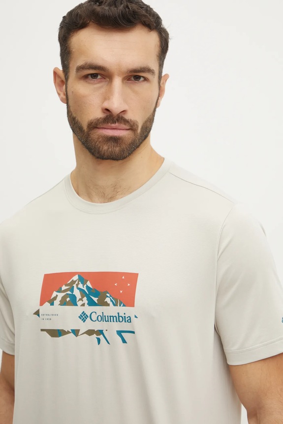 Sportovní tričko Columbia Ice Lake béžová 2071731