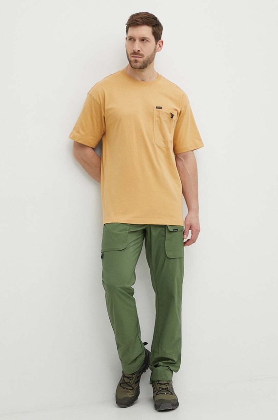 Columbia tricou din bumbac Landroamer 2076021 portocaliu SS24
