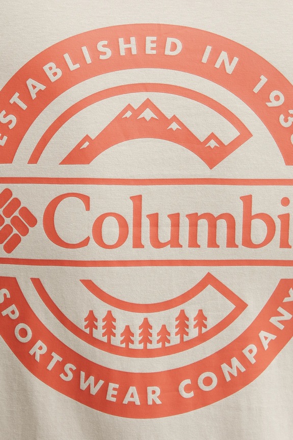 Βαμβακερό μπλουζάκι Columbia Rapid Ridge 1934824. μπεζ