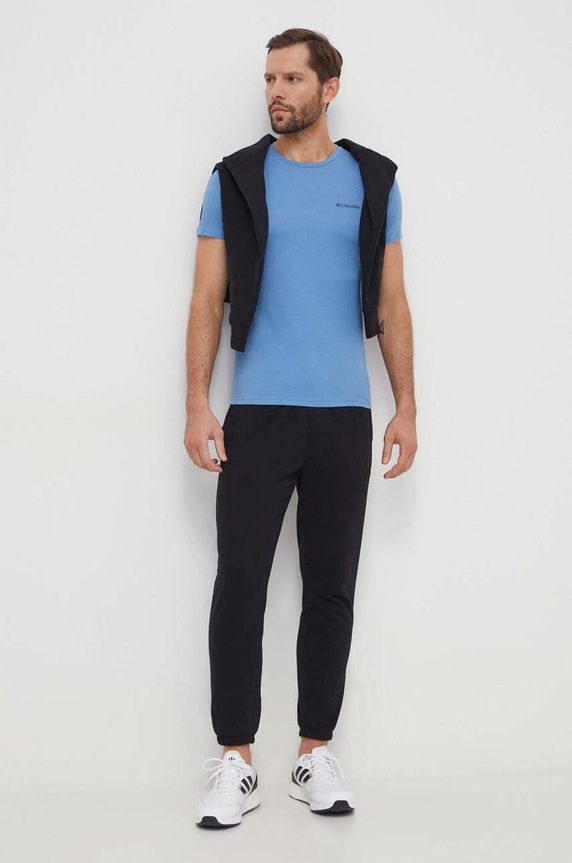 Columbia tricou din bumbac Rapid Ridge 1934824. albastru SS25