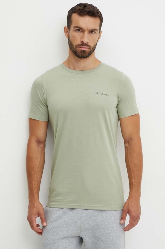 Columbia t-shirt in cotone Rapid Ridge 1934824. verde SS25