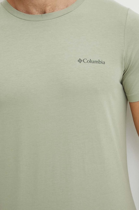 Columbia t-shirt in cotone Rapid Ridge 1934824. verde