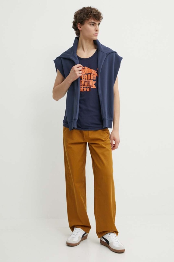 Tričko Superdry M6010818A.2AU tmavomodrá SS24