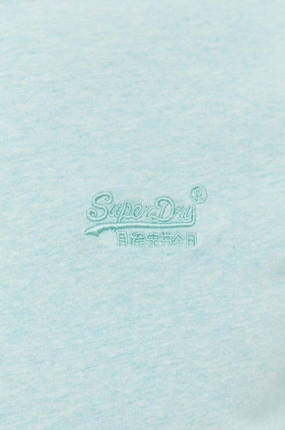 Superdry pamut póló M1011245A.9VQ türkiz