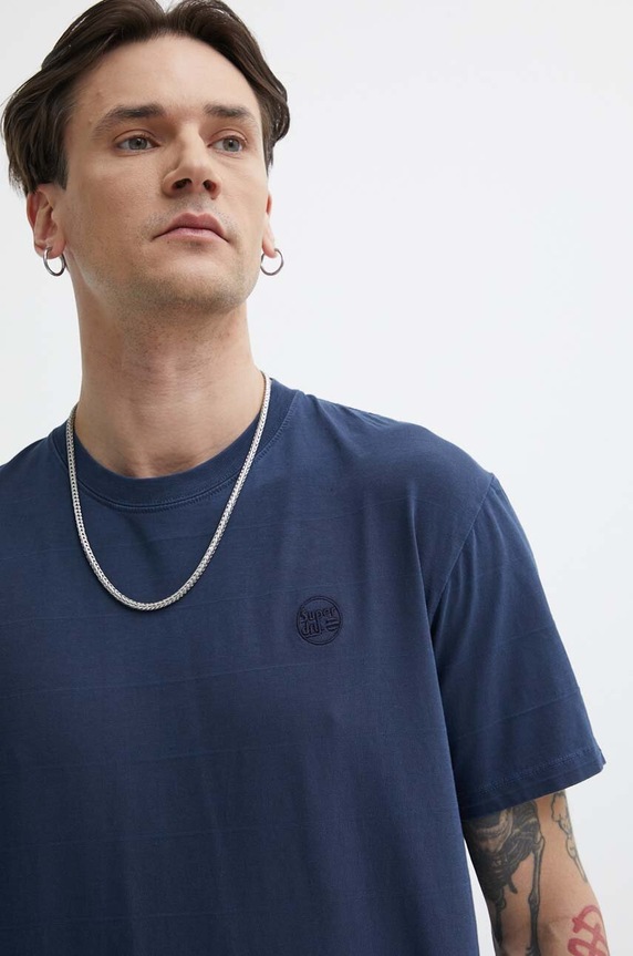 Superdry tricou din bumbac bleumarin M1011570A.98T