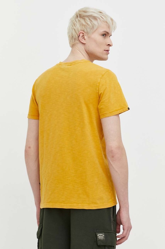 Superdry pamut póló M1011889A.8UZ sárga SS24