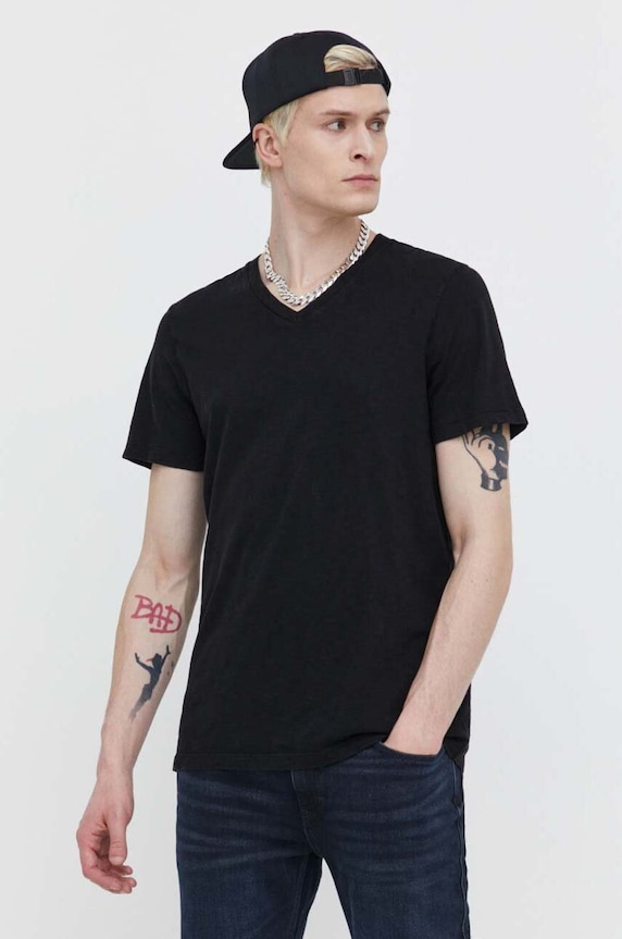 Bavlněné tričko Superdry černá M1011889A.02A