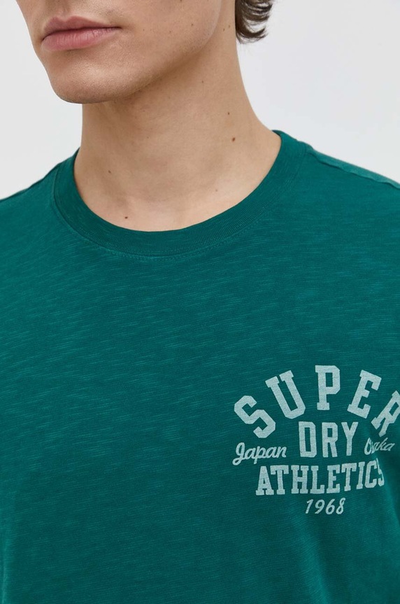 Superdry pamut póló M1011903A.2DL zöld