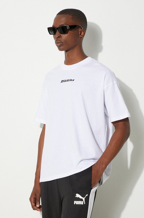 Dickies cotton t-shirt ENTERPRISE TEE SS white DK0A4YRN