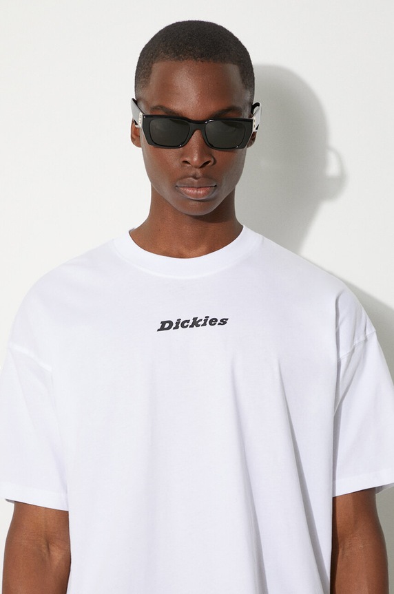 Dickies cotton t-shirt ENTERPRISE TEE SS DK0A4YRN white