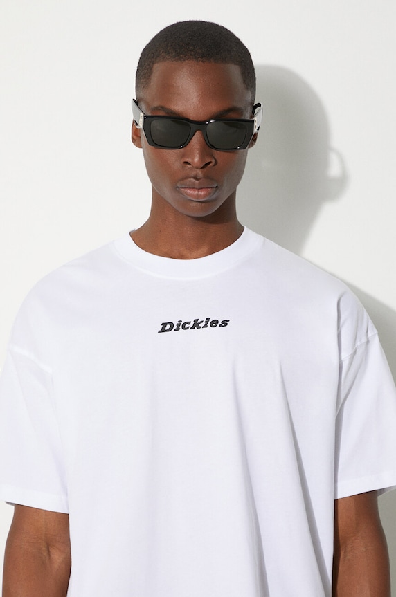 Dickies cotton t-shirt ENTERPRISE TEE SS DK0A4YRN white