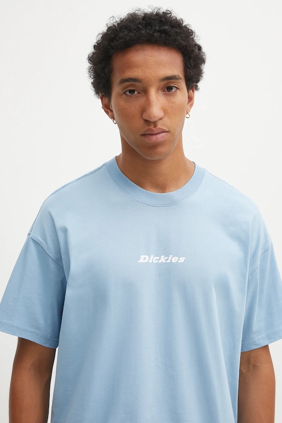 Bavlnené tričko Dickies ENTERPRISE TEE SS modrá DK0A4YRN
